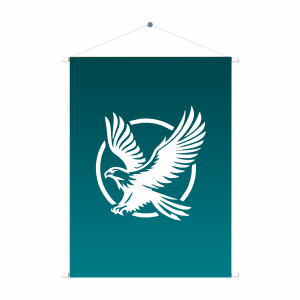 Banner - Bastão e Corda - lona brilho 340g Lona Brilho 340g  4x0 Sem Enobrecimento Corte Reto 
