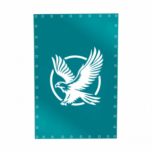 Banner - ilhós - lona brilho 340g Lona Brilho 340g  4x0 Sem Enobrecimento Corte Reto 